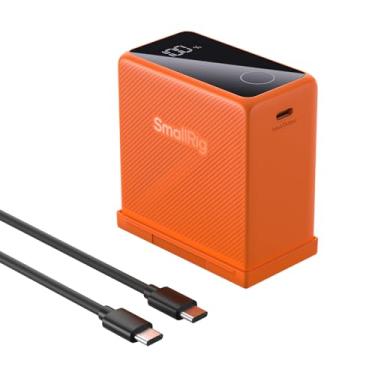 Imagem de SMALLRIG Bateria 10500mAh (substituição) para Sony NP-F970 F750 F550, PD 36W USB-C 3,5H Carregamento rápido, bateria da câmera com tela OLED para câmera, monitor, luz de vídeo LED, filmadora, laranja