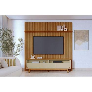 Imagem de Rack+Painel Luna para TV de até 75 polegadas - Cumaru Opala - Madetec