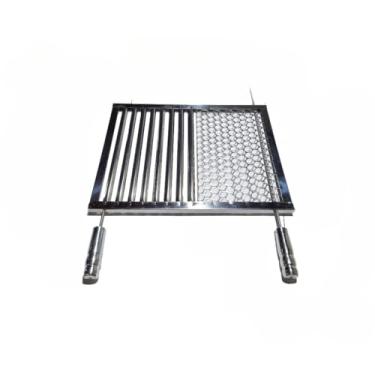 Imagem de Grelha para Churrasqueira Inox Reforçada - Compatível com Churrasqueira Tramontina, Alvenaria e Pré-moldada(50x40)
