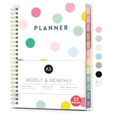 Imagem de Forvencer Agenda 2026-2027, agenda semanal e mensal de 17 meses, janeiro de 2026 a maio de 2027, 16 cm x 21,3 cm, agenda diária com abas, caderno organizador de faculdade, material escolar para sala