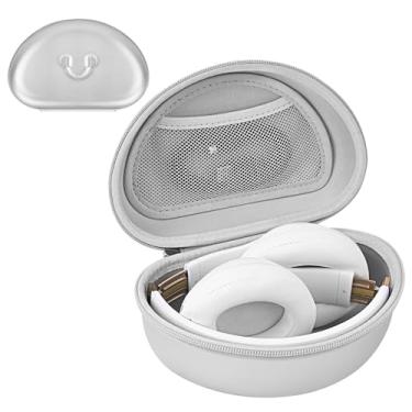 Imagem de stukcaze Capa rígida para fone de ouvido Beats Solo 4, Studio Pro, Solo 3, Studio 3, Solo 2, estojo de transporte para fone de ouvido com alça de armazenamento para viagem (prata-2)