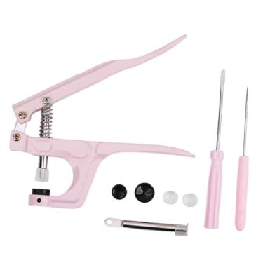 Imagem de Fenteer Alicate de pressão para fixação de botões de pressão manual, ferramenta de e punção, para T5/T8, Rosa