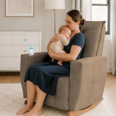 Imagem de Poltrona de Amamentação Balanço Quarto de Bebe Mamãe Agata - Bl DECOR,