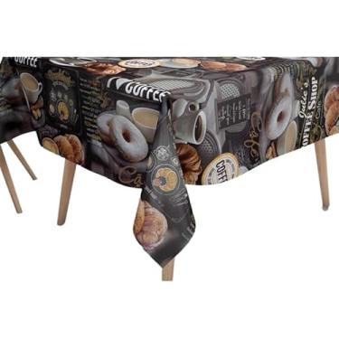 Imagem de Toalha De Mesa Plastica Termica Impermeavel Para Lugares Protecao E Decoracao(Cafeteria,6 cadeiras 2,00x1,40)