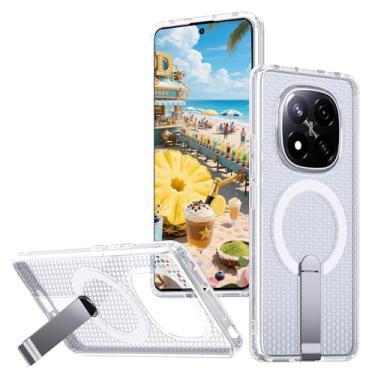 Imagem de Ysnzaq Capa de resfriamento para Xiaomi Redmi 14 Pro/Poco X7, dissipação de calor de favo de mel, capa protetora à prova de choque com suporte magnético invisível para Redmi Note 14 Pro Plus FX