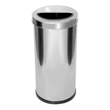 Imagem de Lixeira Inox 50 Litros Com Aro Meia Lua