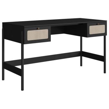 Imagem de Escrivaninha 2 Gavetas Palhinha 27931 Linha Oslo Nero Artesano