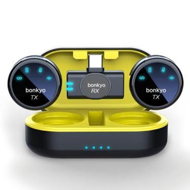 Imagem de Microfone de lapela magnética sem fio bonkyo para iPhone/Android