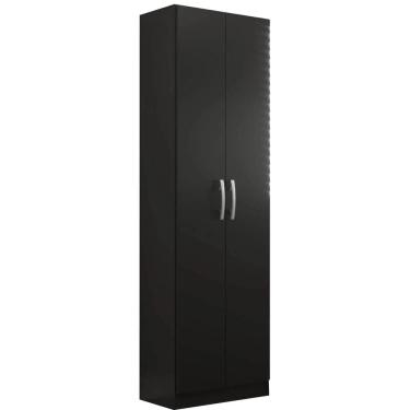 Imagem de Armário Multiuso Milão com 2 Portas e 4 Prateleiras Evidencia Cor Preto