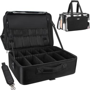 Imagem de Estojo de maquiagem Relavel extra grande com bolsa transparente à prov