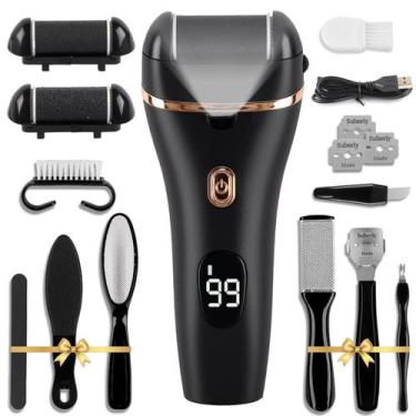 Imagem de Kit de pedicure 17 em 1 para depurador elétrico de pés Meyluth preto