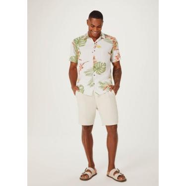 Imagem de Bermuda Masculina Reta Texturizada - Hering, M, Bege