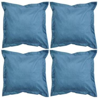 Imagem de Almofada Decorativa de 60x60cm com Abas Várias Cores em Suede com Ench