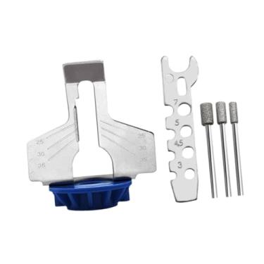 Imagem de Stgfyxgs Kit de Afiação de Serra com Chave E Régua, Acessório Premium Compacto para Ferramenta Rotativa Elétrica, Azul, Tamanho real