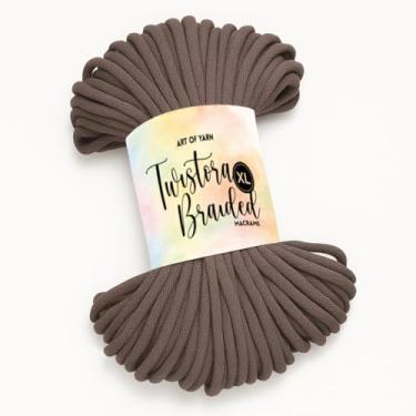 Imagem de Art of Yarn Twistora XL – 1000 g, 82 m (89,67 jardas) 55% algodão - 45% poliéster, #7 peso jumbo chenille macio e volumoso para tricô manual, cobertores de crochê DIY, 1 novelo - 99769