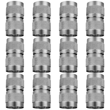 Imagem de Conector coaxial N macho para N macho 12 peças tipo N macho para macho adaptador RF conectores barril plugue macho duplo para antena de cabo coaxial/rádio amador/rádio/Wi-Fi compatível