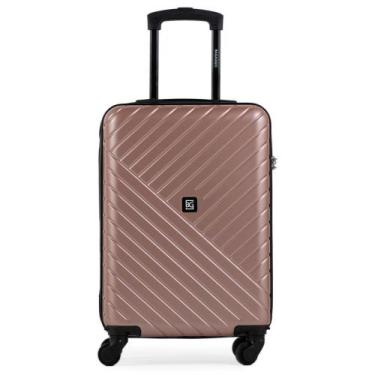 Imagem de Mala de Bordo Abs 4 Rodas Detroit Rose/Preto - Bagaggio, P