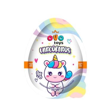 Imagem de Ovo Toys Unicórnio, Kit com 24 Unidades Chocolate com Surpresa Colecionável