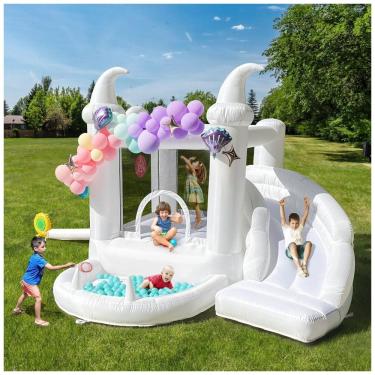 Imagem de Parque Aquático Inflável com Piscina e Escorregador, Inflável e Portátil - Cessbong