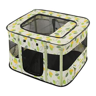 Imagem de Generic Sala de Entrega do Gato, Janela de Visão de Pano de Grade Leve Dobrável Casa do Gato Rola Acima da Clarabóia Removível da Porta para o Curso para Cães (Verde)