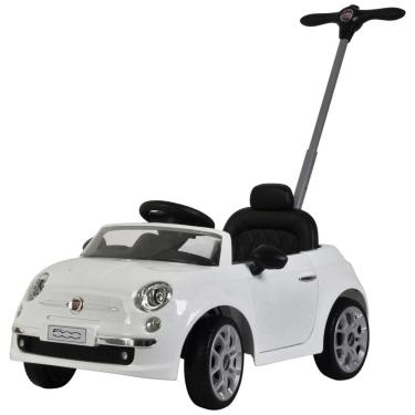 Imagem de Carrinho de Passeio Infantil Fiat 500 Infantil com Alça para Crianças de 2 a 7 Anos, BEST RIDE ON CARS B07L117K6P, Branco