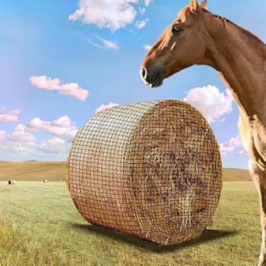 Imagem de Rede de feno para fardos redondos de 1,8 x 1,8 m para cavalos