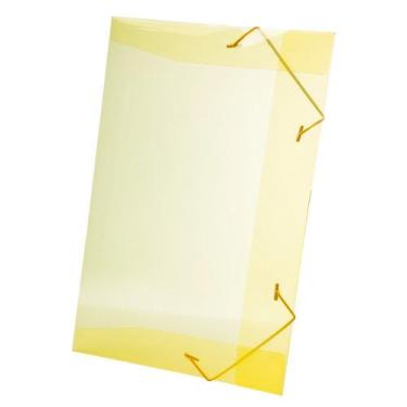 Imagem de Pasta Aba Elástico Dello Line sem Lombo Amarela 33,5x23,5cm, UNICA