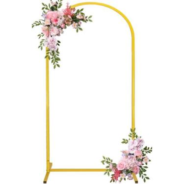 Imagem de Suporte de fundo Fivenl Arch 180 cm Balloon Arch Gold Metal