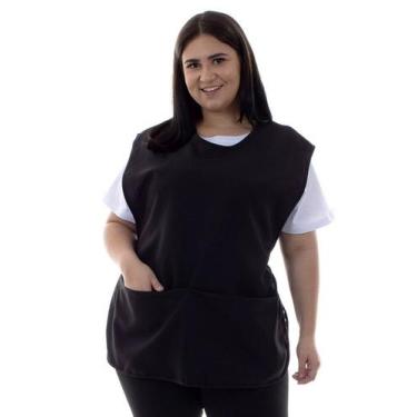 Imagem de PLus Size -  Bata / Jaleco / Avental em Tecido Oxford ,com  Bolso Fron
