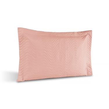 Imagem de Porta Travesseiro Avulso Percal 200 Fios Algodão Gold 100% Algodão - Rosê