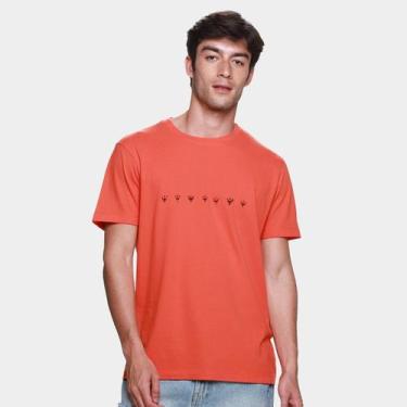 Imagem de Camiseta Slim Osklen Vintage Underwater Masculina, Laranja, M