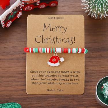 Imagem de Pulseiras de Natal femininas elásticas ajustáveis com meias de floco de neve, presentes de festa de Natal, One Size, Liga de aço, Sem Pedra Preciosa