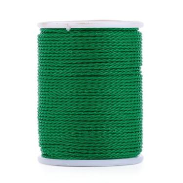 Imagem de Cordão torcido encerado redondo de 1 mm, 12 metros, fio de poliéster encerado, corda para pulseiras trançadas faça você mesmo, colar de joias, artesanato de costura de macramê, verde marinho escuro
