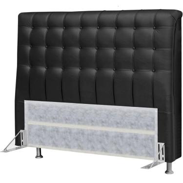 Imagem de Cabeceira Dama 1,95cm Cama Box King Size Corino Preto