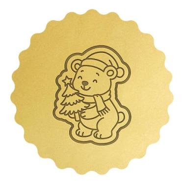 Imagem de Cortador Biscoito Natal Ursinho com Cachecol Cute - DOCE IMPRESSO, 11c