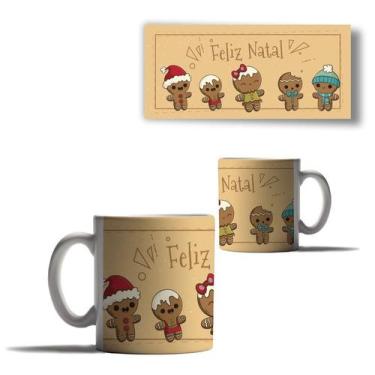 Imagem de Caneca Porcelana Feliz Natal Mensagem Cores Noel Variadas - Enjoy Shop