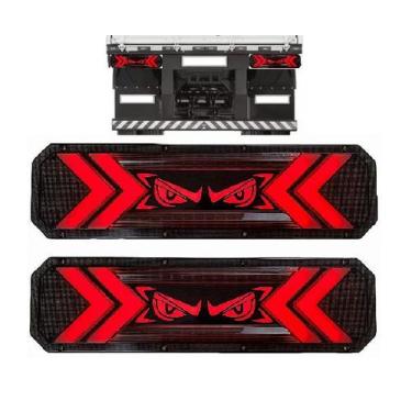 Imagem de Lanterna Led Traseira Caminhão 46cm V Par Bad Boy KLX - KLX Qualidade 