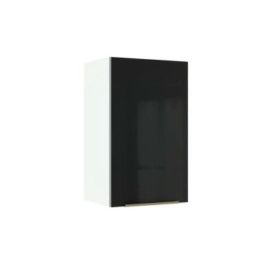 Imagem de Armário Aéreo Madesa Lux 40cm 1 Porta Branco Preto