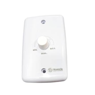 Imagem de Venti-Delta Chave Controle de Velocidade Rotativa Bivolt, Controle para Ventilador Oscilante de Parede e Coluna, 400W, Branco, com Função OFF e Instalação 4x2