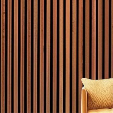 Imagem de Papel de Parede Adesivo PVC, Estampa Tábuas de Madeira, Autoadesivo, Marrom, 45cm x 5m, Decoração Rústica para Interiores