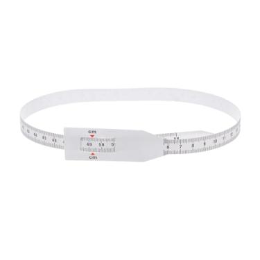 Imagem de Fita de circunferência da cabeça 56 cm régua de medição de plástico para circunferência do braço da cabeça da criança, branca