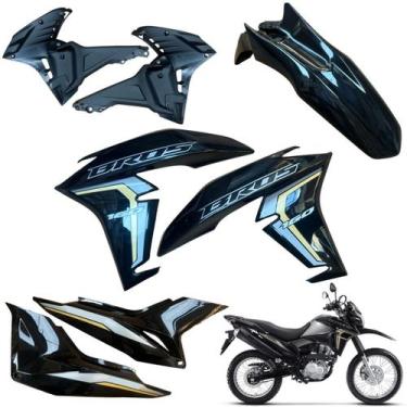 Imagem de Carenagem Nxr Bros 160 Modelo 2022 2024 Asa do Tanque Par de Complemen