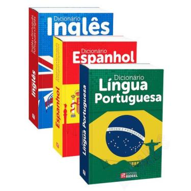 Imagem de Mini Dicionário Rideel Inglês Português e Espanhol - Kit 3 Volumes