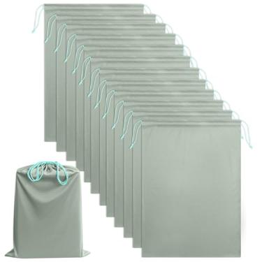 Imagem de Weewooday 12 bolsas de brinquedo de cetim para adultos com cordão de seda, armazenamento de brinquedos para adultos, bolsa dobrável multiuso, organizador de presente leve para mulheres e homens (verde