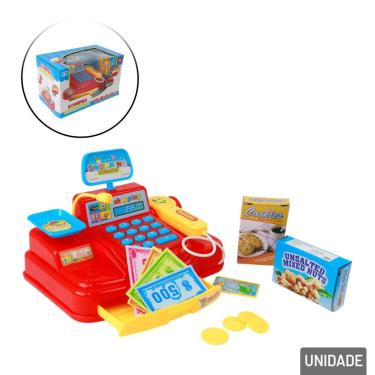 Imagem de Caixa Registradora com LUZ e SOM Comprinhas - Tudo em Caixa