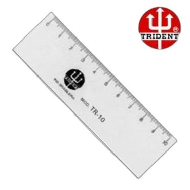 Imagem de Regua Pvc Transparente 10Cm Mm E Pol - Tr-10