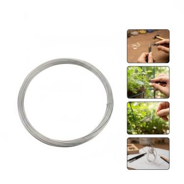 Imagem de Rolo Arame Galvanizado N.22 Fio Cerca Liso Fino 1kg 325m Zincado Bijuteria Artesanato Casa Flexivel