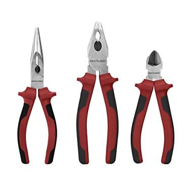 Imagem de Jogo de Alicates 3 Peças Corte, Bico e Universal Multilaser - HO217