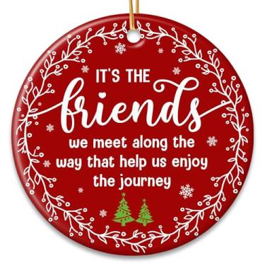 Imagem de ZAGKOO Enfeite de Natal de amigos 2025 - Enfeite de melhor amiga para mulheres, Soul Sister, BFF, Bestie - Presentes de amizade para amigas, amigos de trabalho ou grupo - Ornamentos de cerâmica