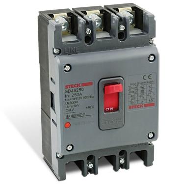 Imagem de Disjuntor Caixa Moldada Asgard Tripolar 250a Série S2506 - Sdjs250 - Steck